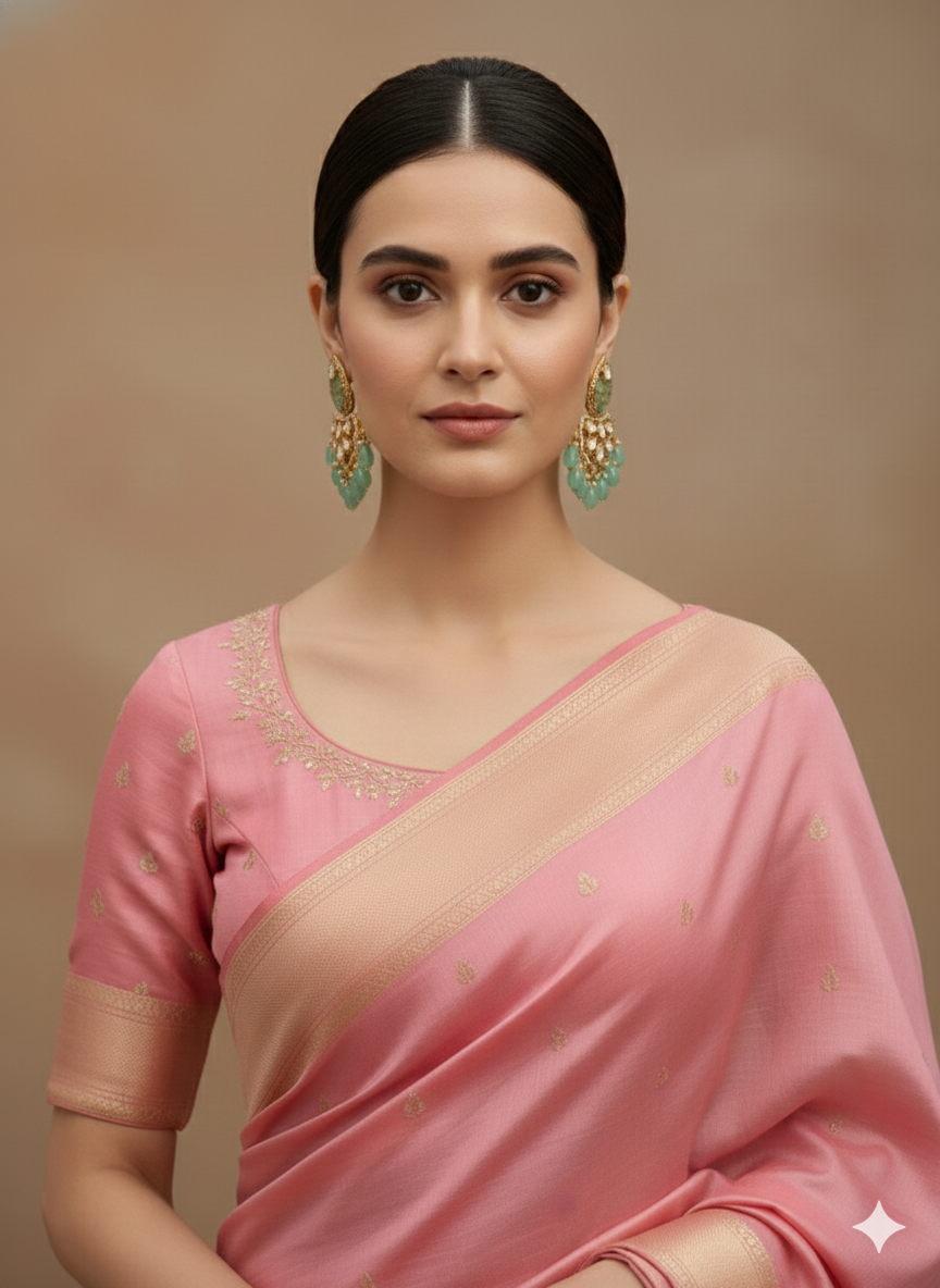 Sea Green Elegance Kundan Earrings