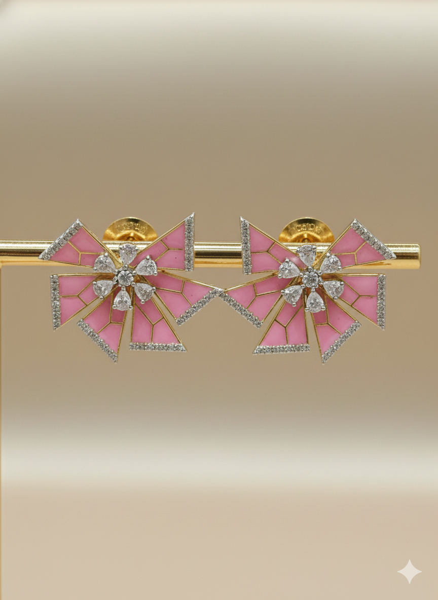 Art Deco Luxe Floral Studs