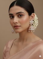 Regal Rose Glow American Diamond Jhumki