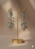 Victorian Bloom American Diamond Earrings