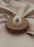 Royal Kundan Statement Ring in Carat Polish