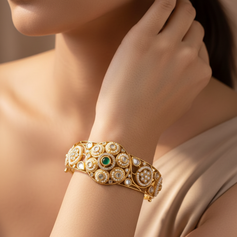Floral Heirloom Kundan Bracelet