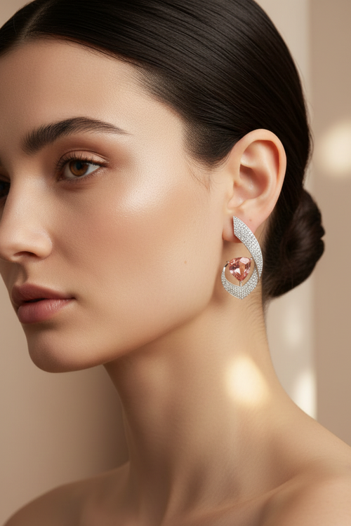 Blush Spark Swarovski Crystal Studs