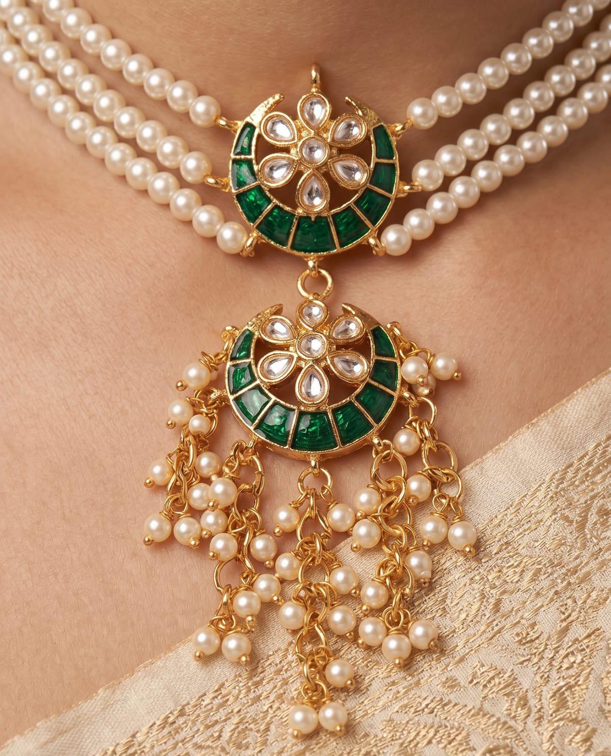 Pearl & Kundan Heritage Choker Necklace