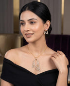 Designer AD Pendant Set with Earrings