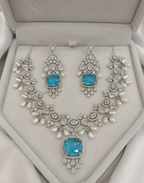 Blue Mist Diamond Necklace Ensemble
