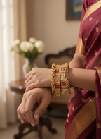 Heritage Kundan Kada Bangles. Available sizes: 2.4, 2.6 & 2.8 ✨