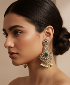 Emerald Noor Kundan Earrings