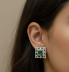 ✨ Emerald Glow American Diamond Studs ✨