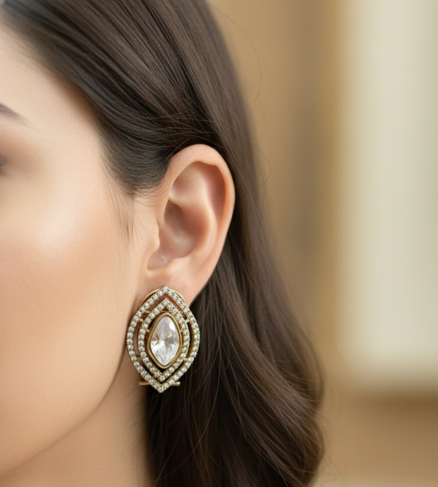 ✨ Antique Kundan Grace Studs ✨