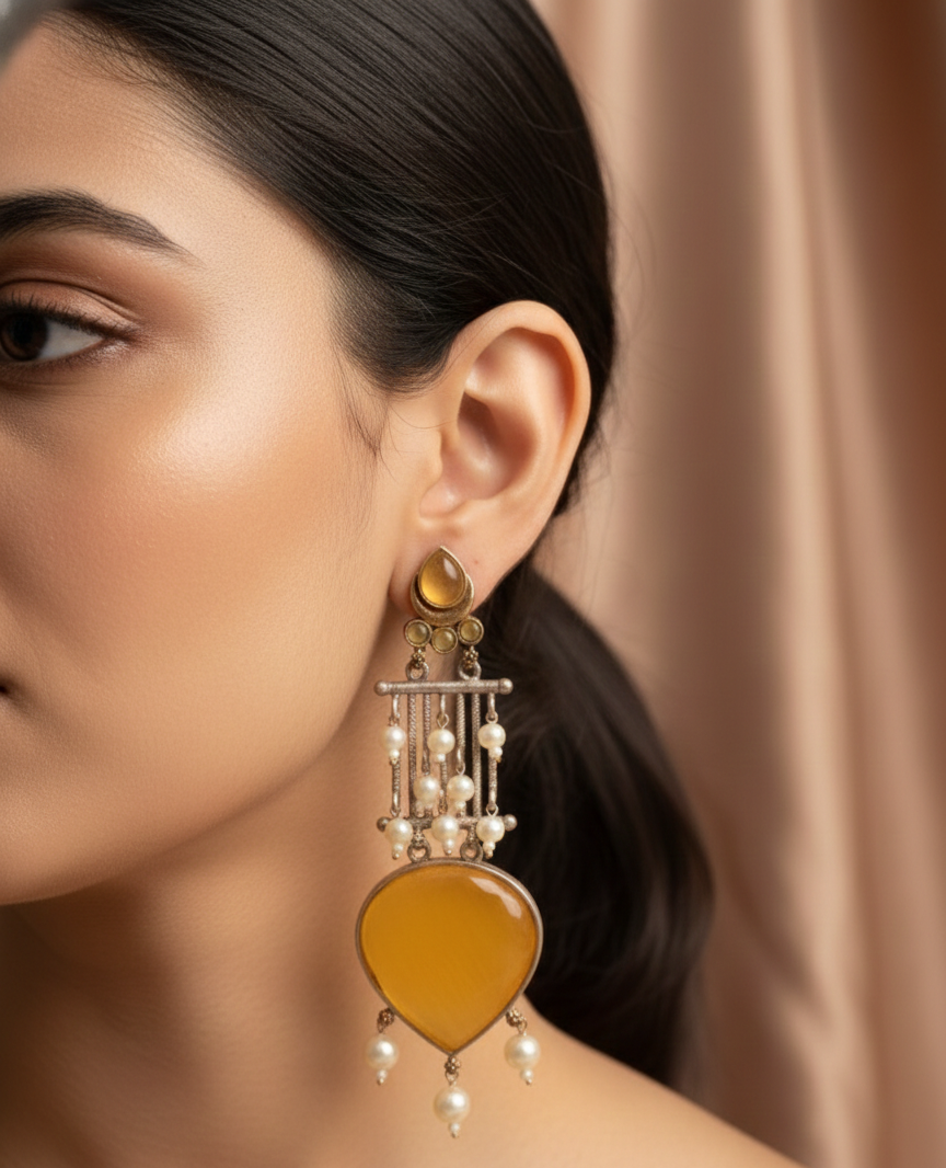 ✨ Classic Pearl Drop Silver Replica Earrings ✨