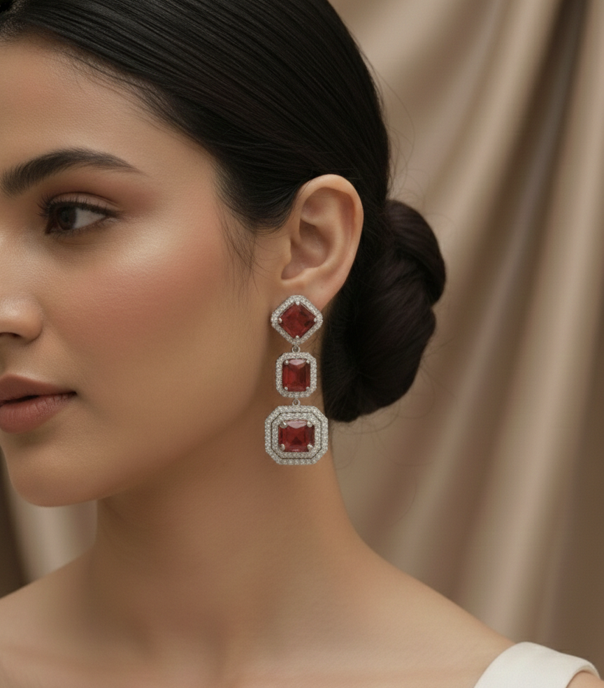 Ruby Elegance Necklace Set