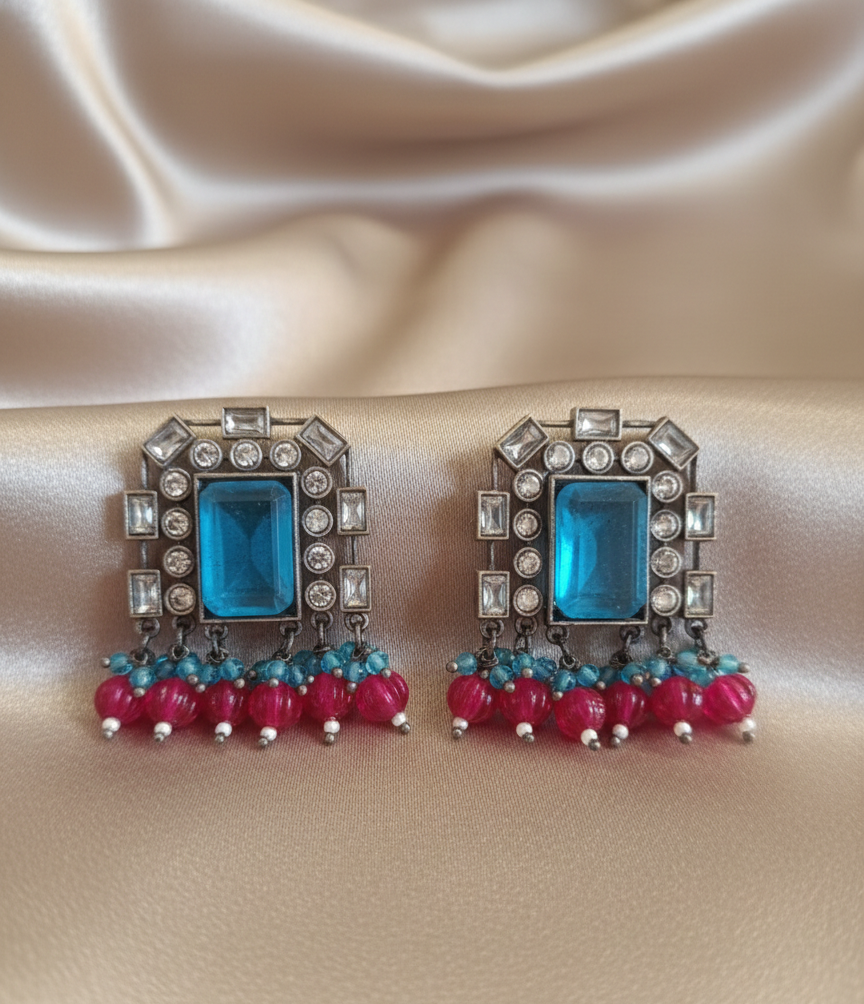 Royal Azure Silver Replica Earrings