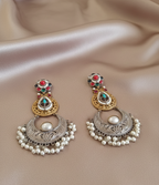 Royal Dual-Tone Silver Replica Earrings