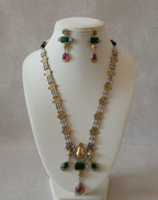 Royal Heritage Dual Tone Silver Replica Necklace Set