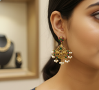 Apala Polish Silver Replica Temple Necklace Set – Traditional Bridal Jewelry