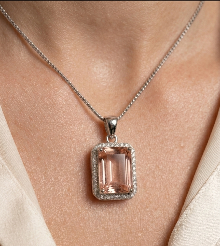 Austin Crystal Imported Necklace Set – Elegant Amber Crystal Jewelry
