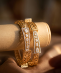 Elegant Gold-Plated American Diamond Bangles