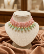 Elegant Multi-Strand Onyx Beads Choker Necklace