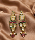 Elegant Polki Kundan Multi-Strand Necklace Set