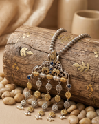 Heritage Dual Tone Silver Replica Statement Necklace