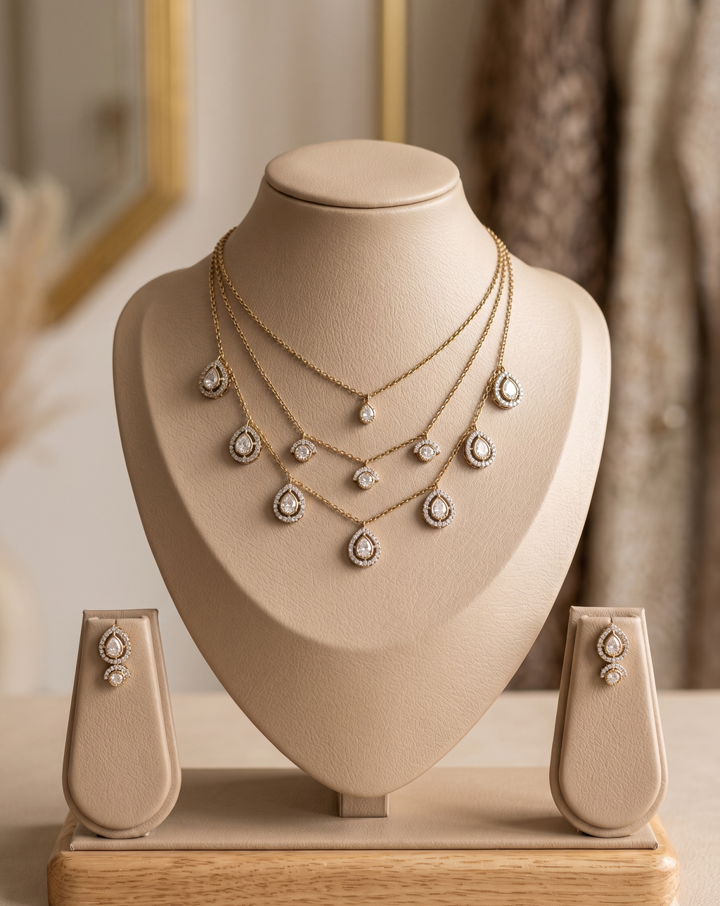 Mehendi Glow Layered Kundan Necklace Set