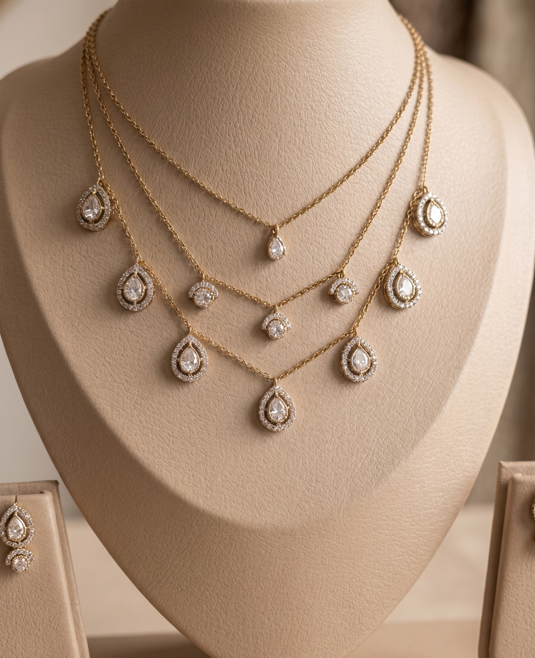 Mehendi Glow Layered Kundan Necklace Set