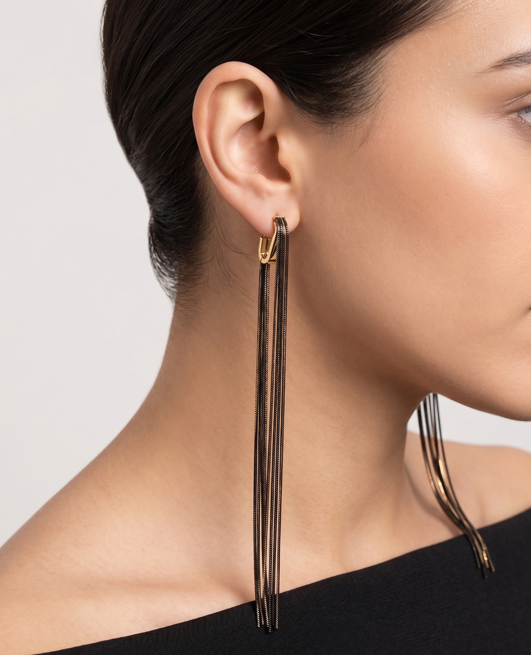 Western Imported Anti-Tarnish Chain Drop Earrings – Minimal & Elegant