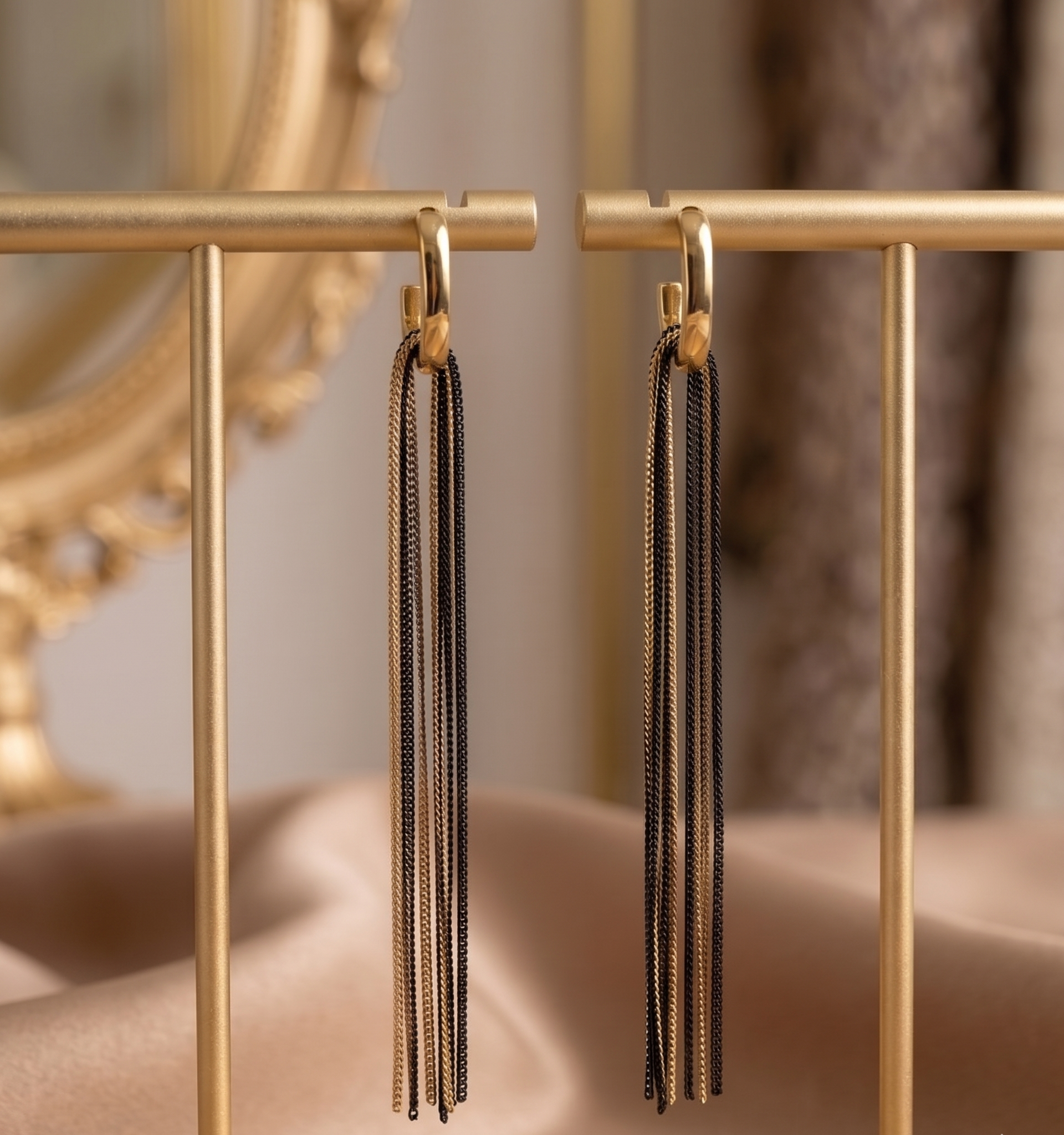 Western Imported Anti-Tarnish Chain Drop Earrings – Minimal & Elegant