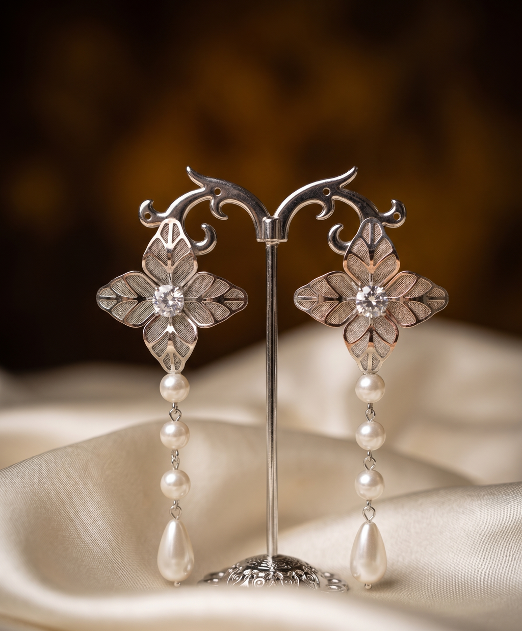 Pearl Bloom Anti-Tarnish Western Earrings