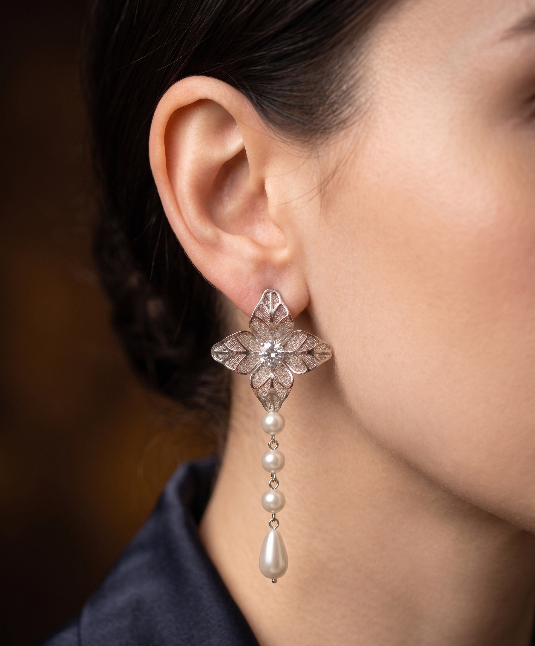 Pearl Bloom Anti-Tarnish Western Earrings