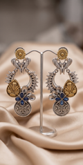 Dual Tone Silver Replica Designer Earrings