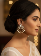 Onyx Glow Kundan Earrings