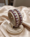 Ruby Blossom American Diamond Bangles