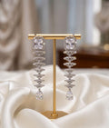 Radiant American Diamond Long Drop Earrings