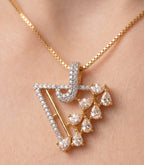18K Gold-Plated Designer Pendant Set