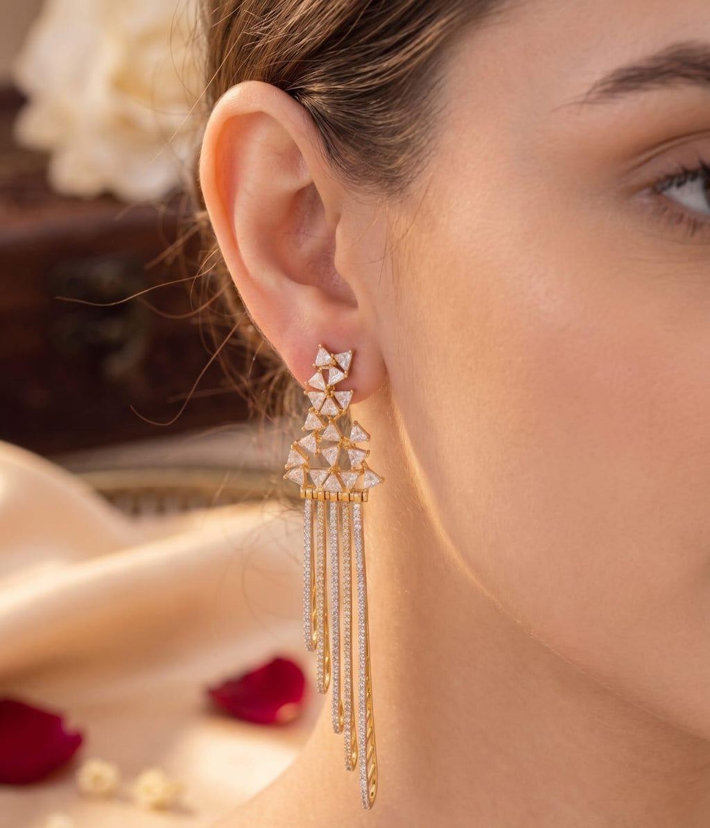 Luxe American Diamond Statement Danglers