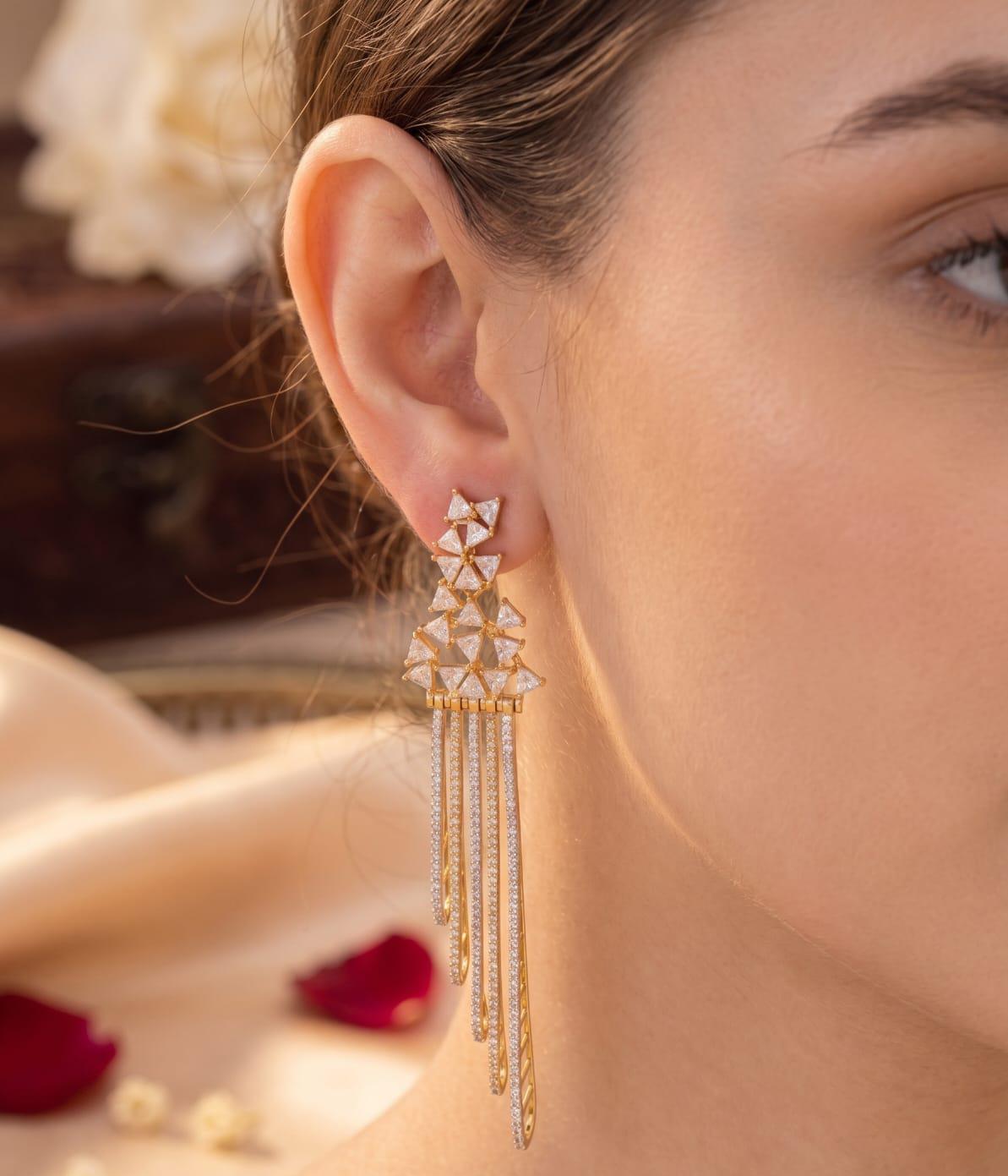 Luxe American Diamond Statement Danglers