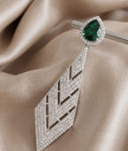 Emerald Green American Diamond Danglers