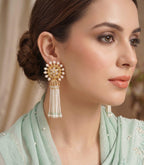 Heritage Kundan Pearl Tassel Earrings
