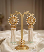 Heritage Kundan Pearl Tassel Earrings