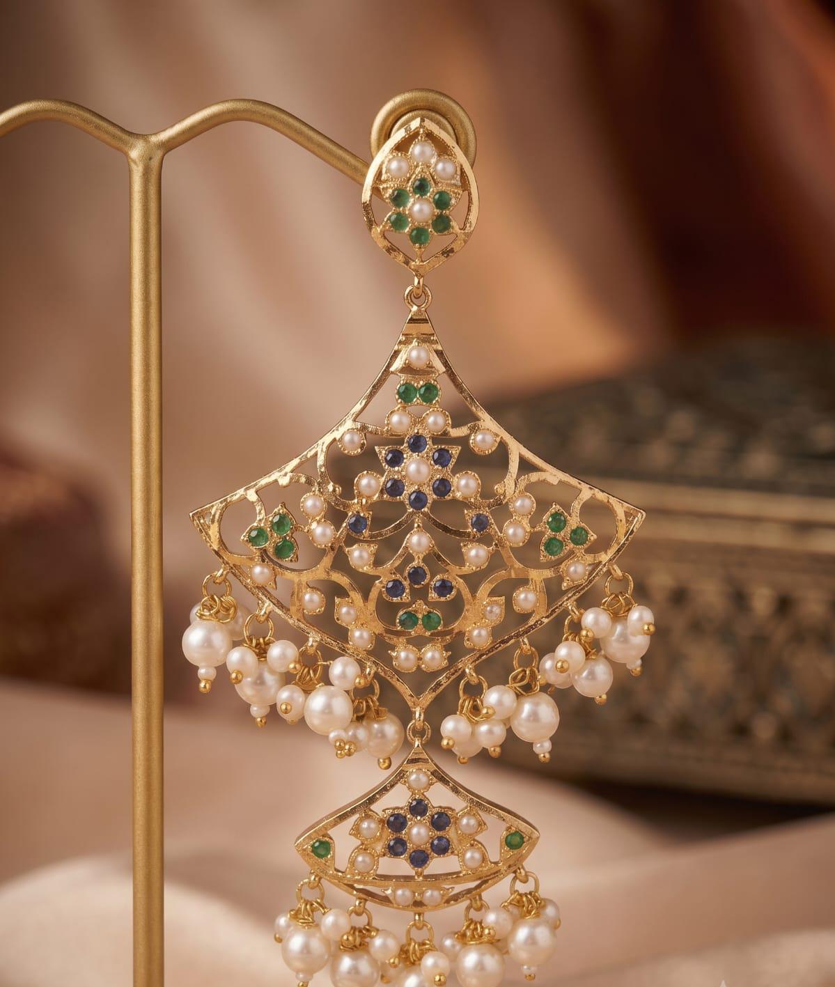 Royal Heritage Jadau Statement Earrings