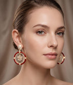 Autumn Glow Designer Kundan Earrings