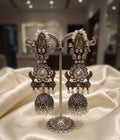 Royal Heirloom Silver Replica Jhumki | Statement Earrings