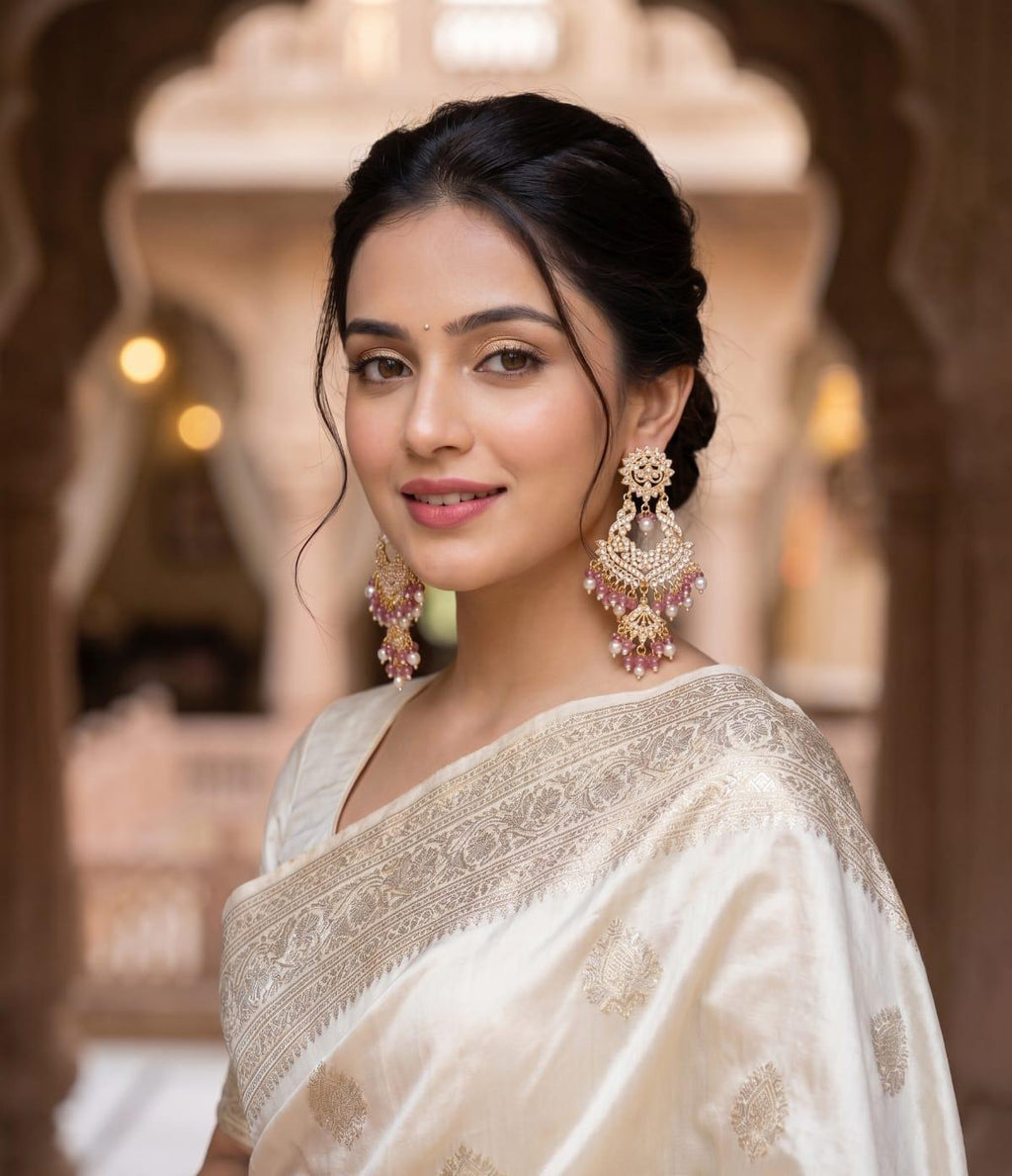 Maharani Royale Jadau Earrings | Grand Statement Elegance