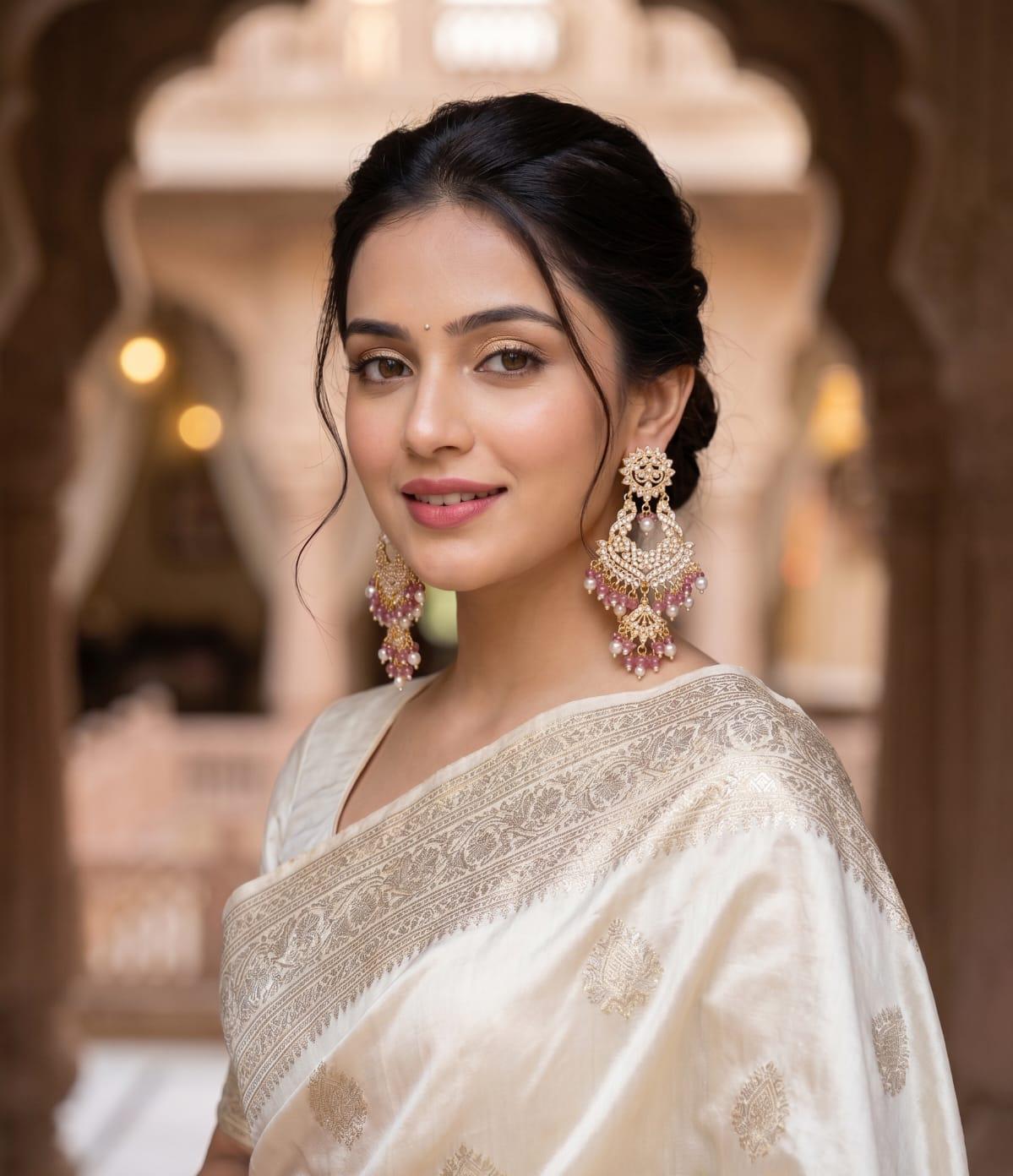 Maharani Royale Jadau Earrings | Grand Statement Elegance