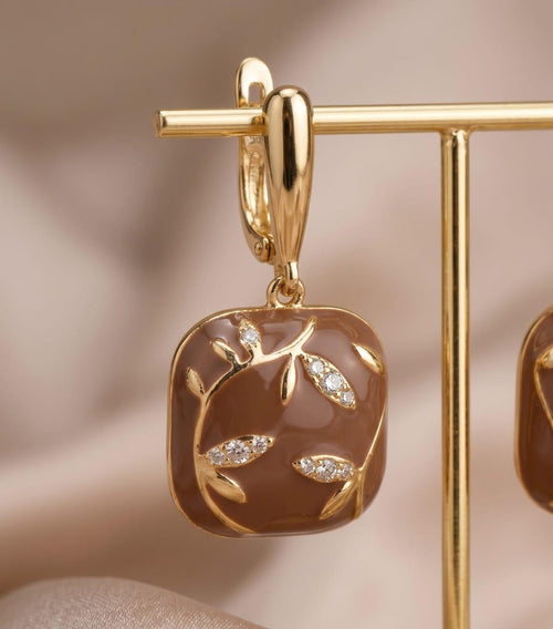 Contemporary Designer Imported AD Earrings