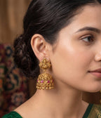 Royal Small Ruby Jhumki Earrings
