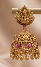 Royal Small Ruby Jhumki Earrings