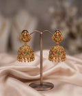 Small Temple Ruby & Emerald Jhumki
